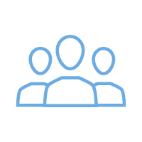 Collaborative-sm Icon of several people, to mean collaborative.