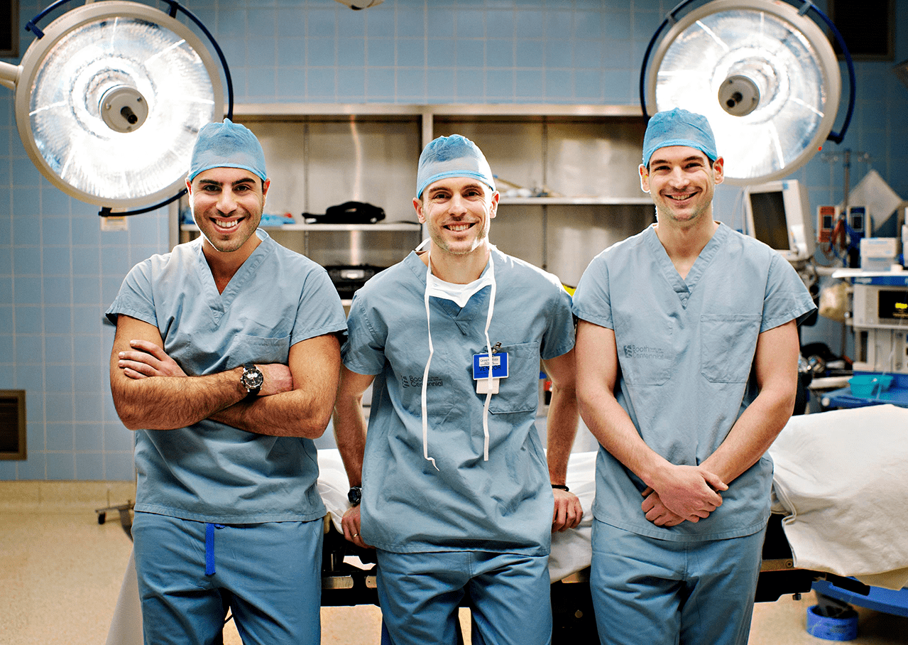 Intellijoint's leadership team in scrubs