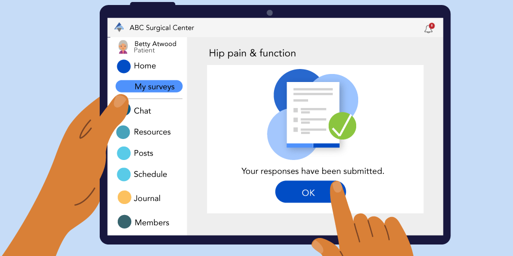 CARE application page with "My Surveys" tab selected